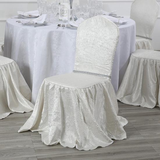 Fundas para sillas de boda decoración poliéster spandex cubierta de silla plana para banquete estirable