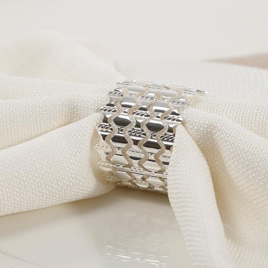 Simplified And Conservative Silver Plated Napkin Rings