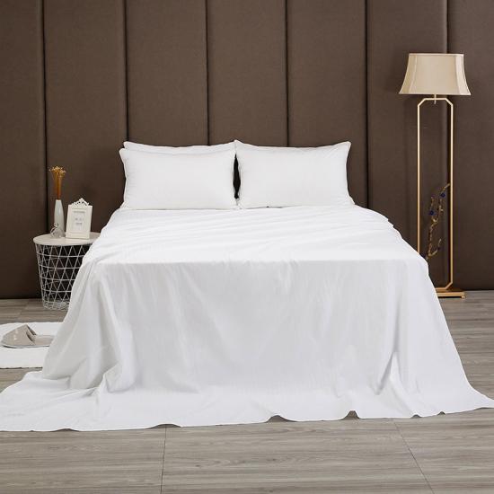 California Design Den 400 Thread Count 100% Cotton Hotel Flat Sheet